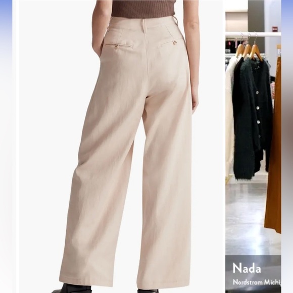 NWT Madewell Plus Harlow Wide-Leg Pant in Beige Size 14 Petite - Picture 2 of 9